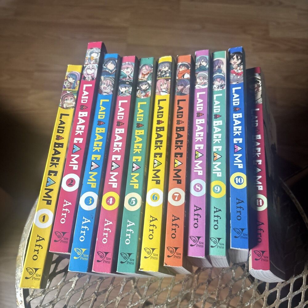 Laid Back Camp Manga English Volumes 1-11 Used Very Good Afro Yen Press Lot Set